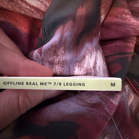 Offline by Aerie Real Me High Waisted Lace-Up Leggings Medium Cabin Fever NWT - Picture 6 of 7
